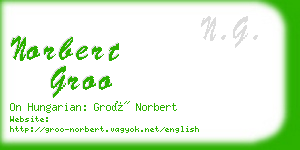 norbert groo business card
